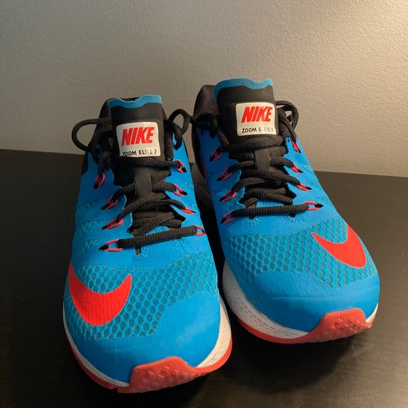 Nike Zoom Elite 7 Men's Running Shoes Blue Hyper Punch Size 8 US *Notes - Picture 6 of 7